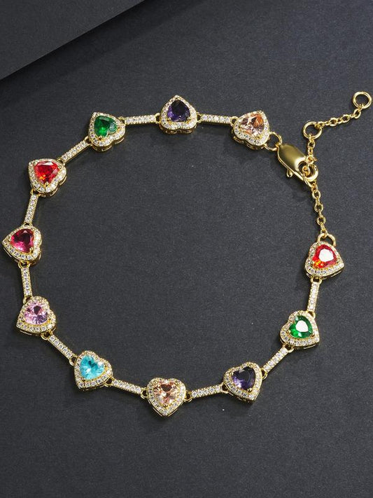 Shaped Hearts Anklet